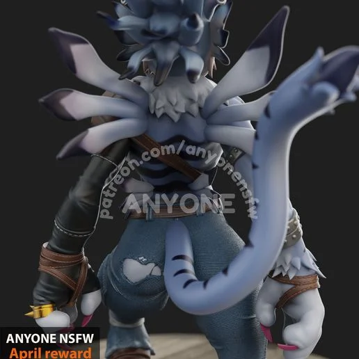 WereGarurumon | Fan Art | 3D Printed Resin Model Garage Kit | *Un-Painted* | AnyoneNSFW 4