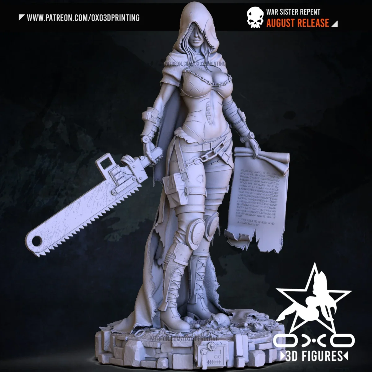 War Sister Repent | Fan Art | 3D Printed Resin Model Garage Kit | *Un-Painted* | OXO3D 6