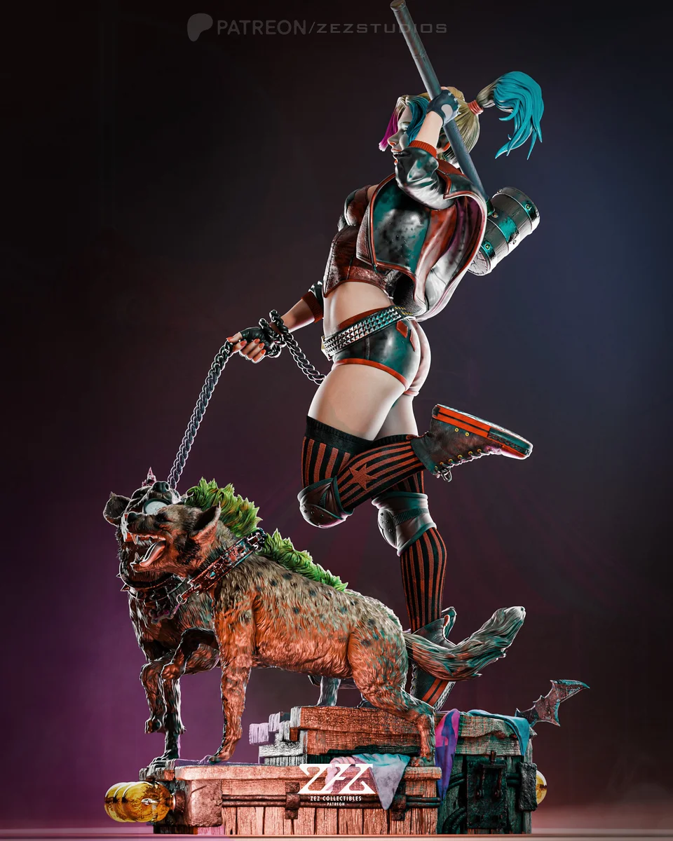 Harley Quinn | Fan Art | 3D Printed Resin Model Garage Kit | *Un-Painted* | ZEZ Studio 3