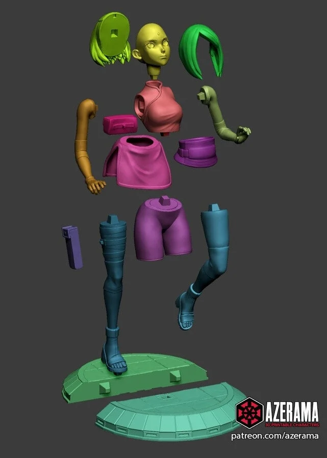 Team 7 Member | Fan Art | 3D Printed Resin Model Garage Kit | *Un-Painted* | Azerama 5