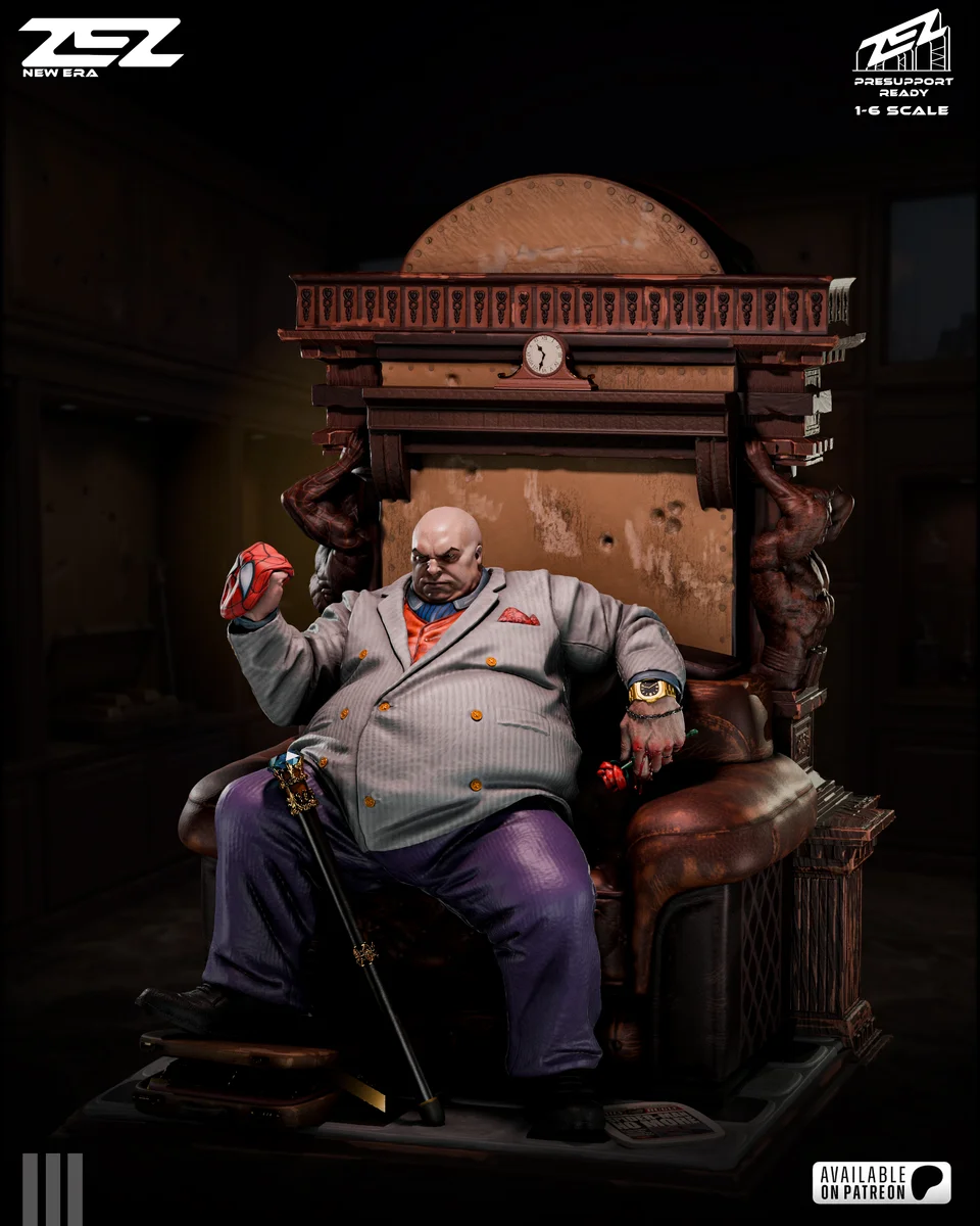 Kingpin Throne | Fan Art | 3D Printed Resin Model Garage Kit | *Un-Painted* | ZEZ Studio 7