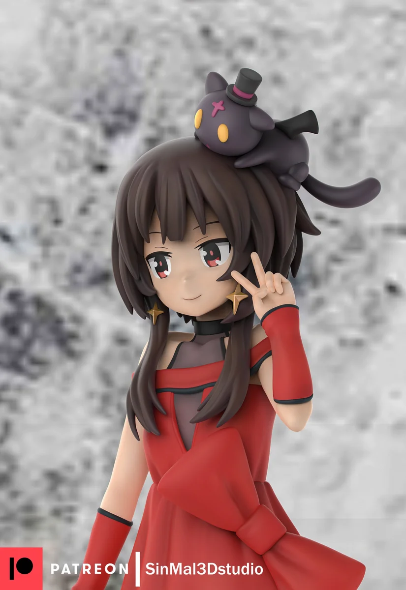 Megumin | Fan Art | 3D Printed Resin Model Garage Kit | *Un-Painted* | Sin3Dstudio 3