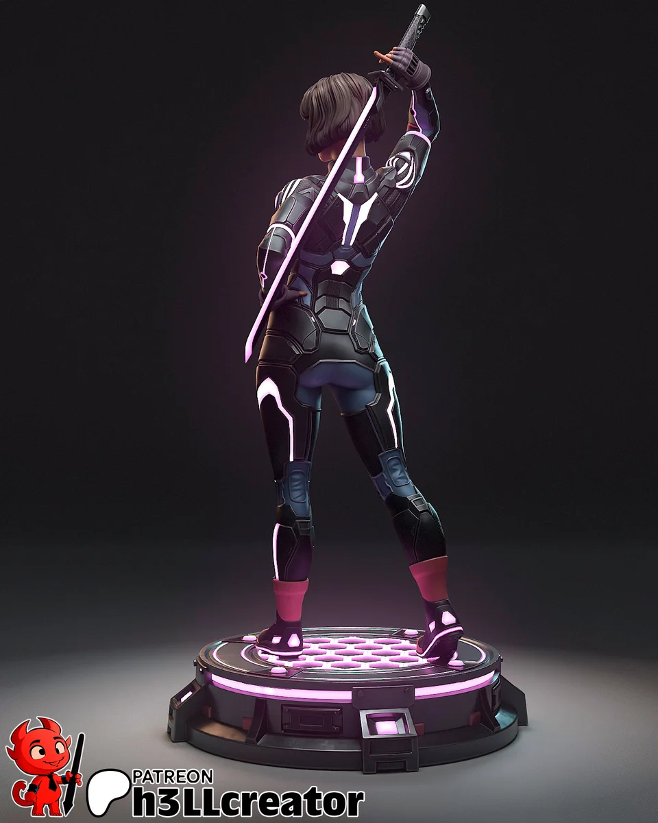 Mio and Zoe Set | Fan Art | 3D Printed Resin Model Garage Kit | *Un-Painted* | H3LL Creator 6