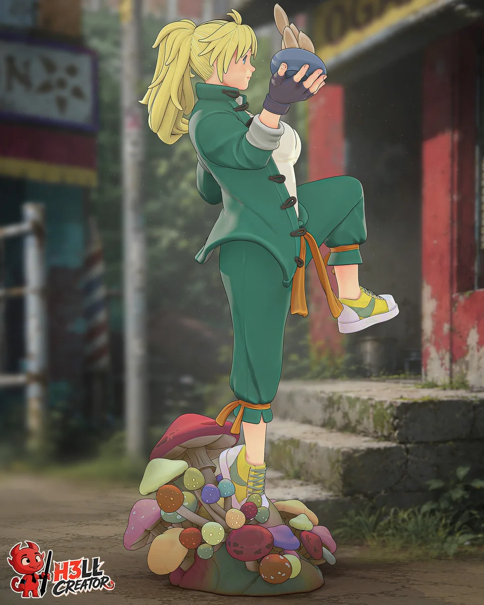 Nikaido | Fan Art | 3D Printed Resin Model Garage Kit | *Un-Painted* | H3LL Creator 6