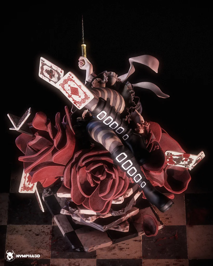 Alice | Fan Art | 3D Printed Resin Model Garage Kit | *Un-Painted* | Nympha3D 6