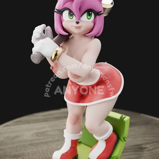 Amy | Fan Art | 3D Printed Resin Model Garage Kit | *Un-Painted* | AnyoneNSFW 3