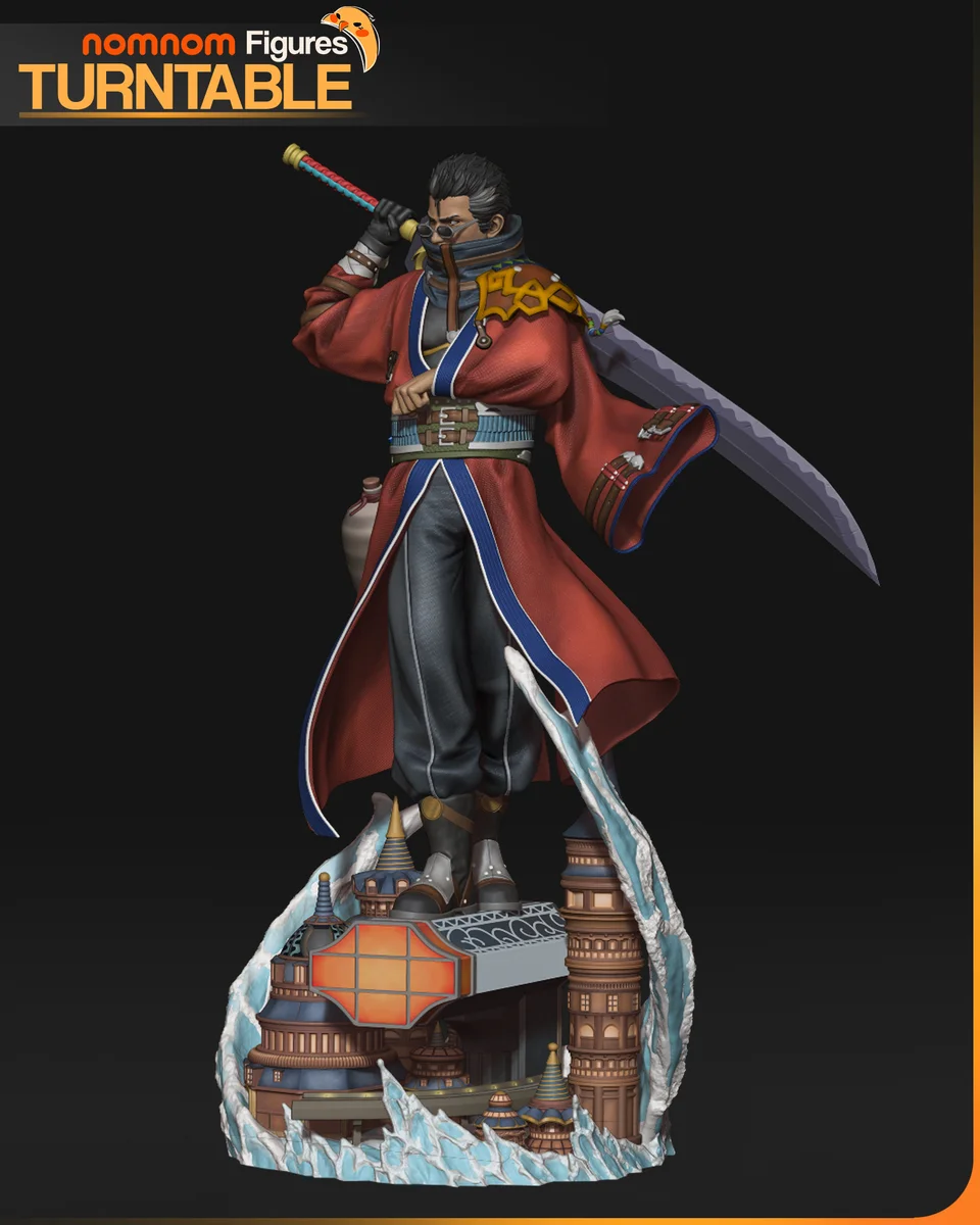 Auron | Fan Art | 3D Printed Resin Model Garage Kit | *Un-Painted* | Nomnom 3