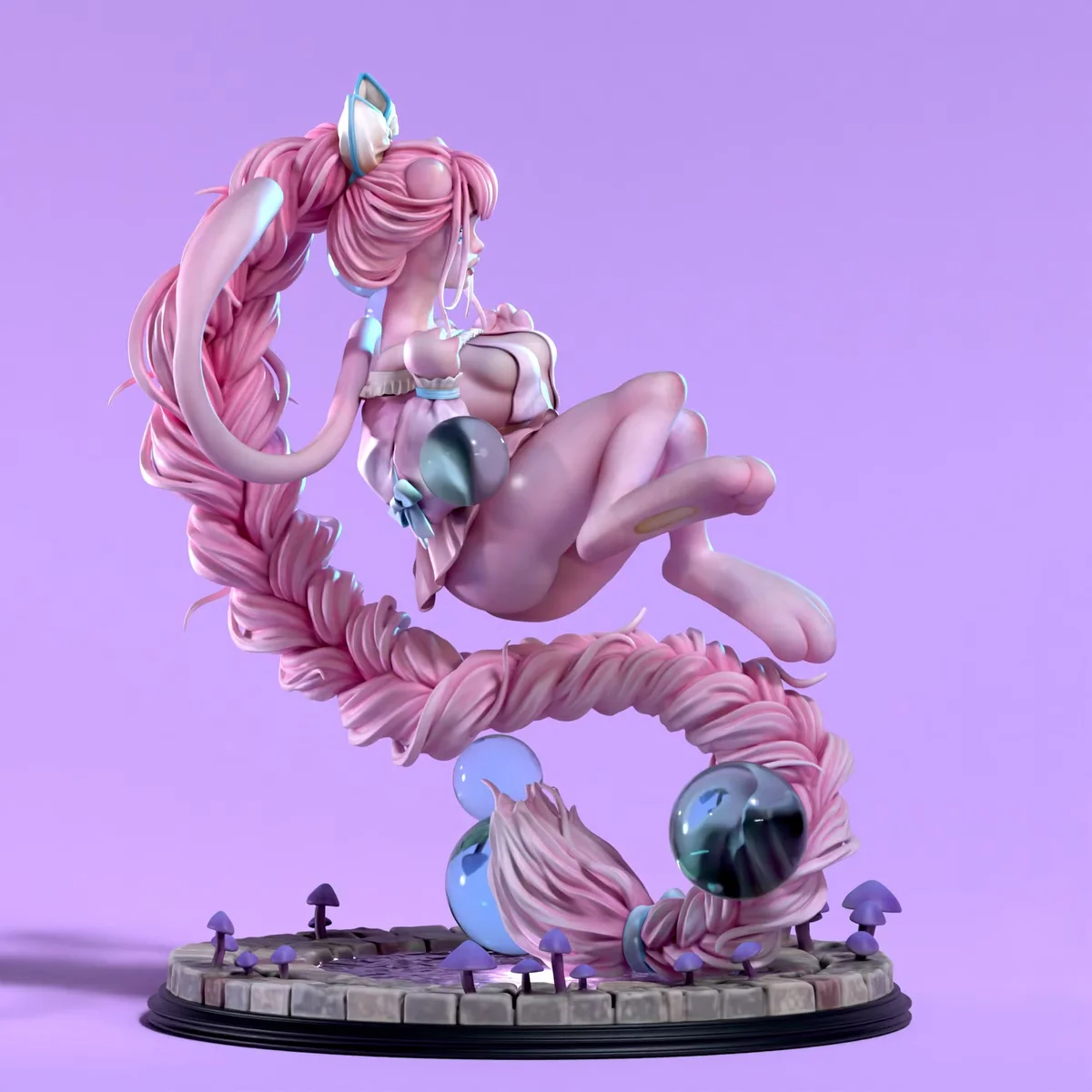 Mewrie - Waifumon | Fan Art | 3D Printed Resin Model Garage Kit | *Un-Painted* | SiryllArt 13