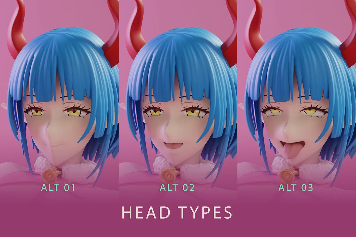 Demon Girl | Fan Art | 3D Printed Resin Model Garage Kit | *Un-Painted* | KiTNo 7