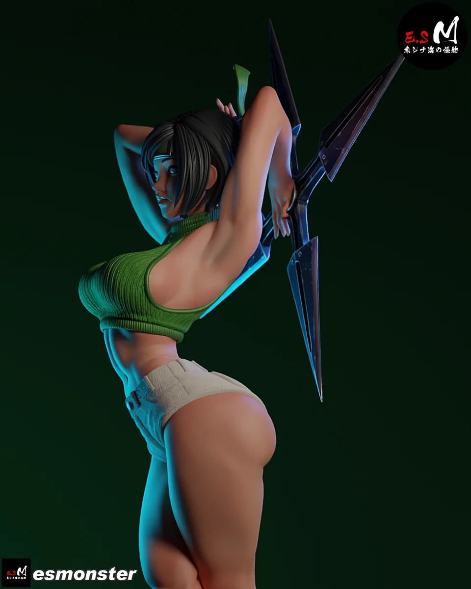Yuffie | Fan Art | 3D Printed Resin Model Garage Kit | *Un-Painted* | ES Monster 30