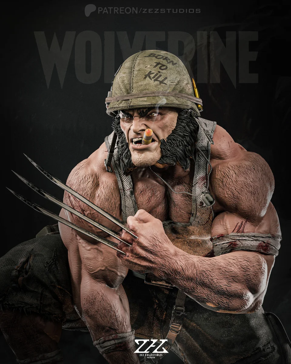 Wolverine | Fan Art | 3D Printed Resin Model Garage Kit | *Un-Painted* | ZEZ Studio 7