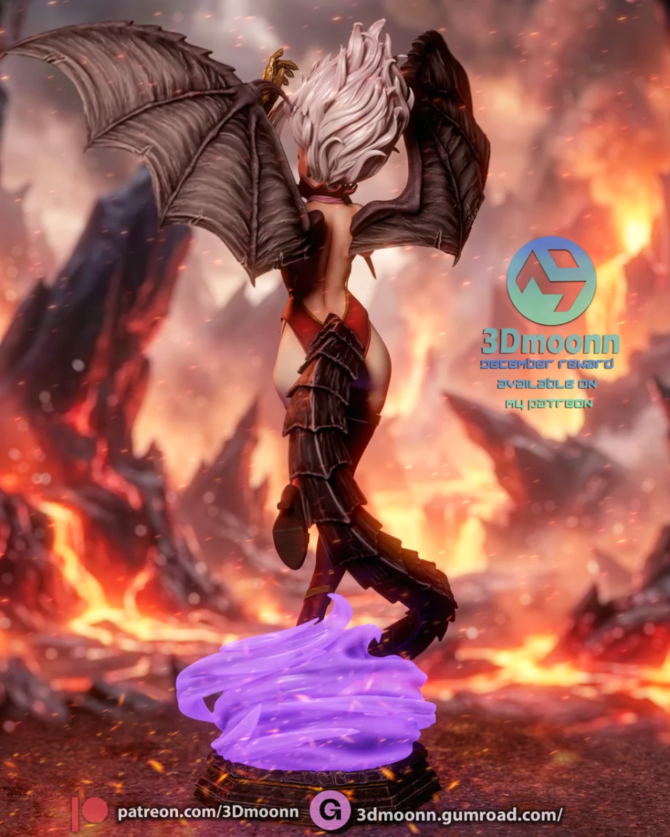 Mirajane Satan Soul | Fan Art | 3D Printed Resin Model Garage Kit | *Un-Painted* | 3DMoonn 8