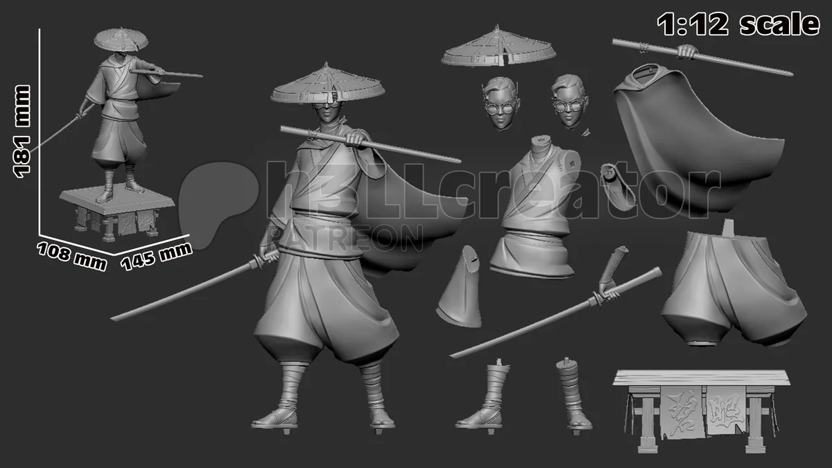Mizu | Fan Art | 3D Printed Resin Model Garage Kit | *Un-Painted* | H3LL Creator 13