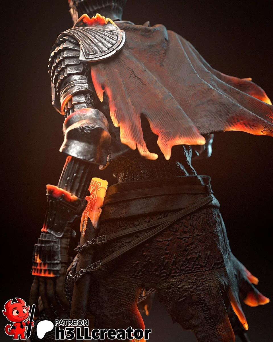 Soul of Cinders | Fan Art | 3D Printed Resin Model Garage Kit | *Un-Painted* | H3LL Creator 10