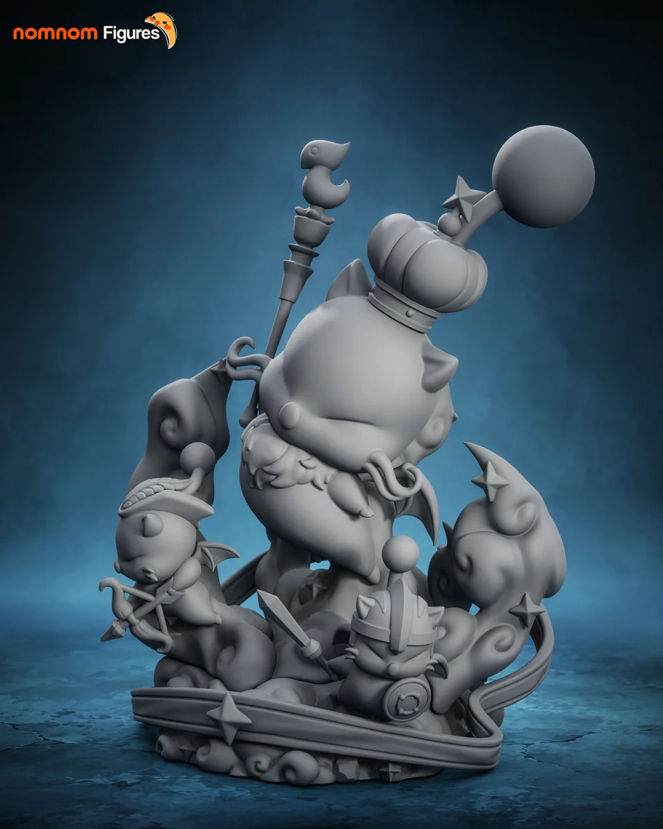 Chibi Moogle King Mog | Fan Art | 3D Printed Resin Model Garage Kit | *Un-Painted* | Nomnom 7