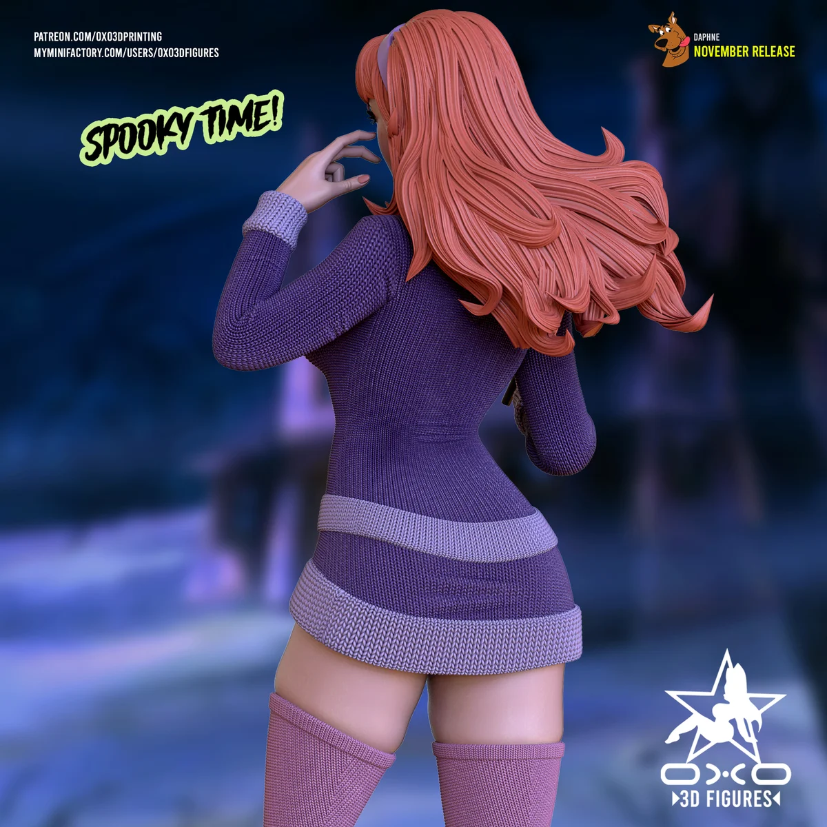 Daphne | Fan Art | 3D Printed Resin Model Garage Kit | *Un-Painted* | OXO3D 3