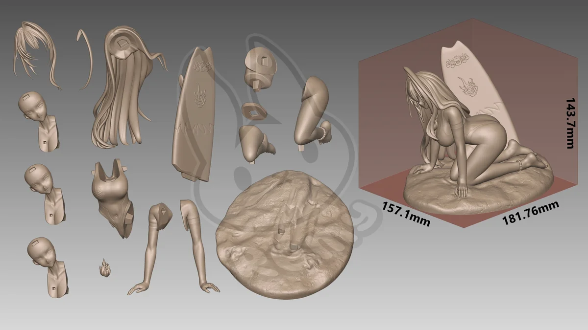 Elizabeth Rose Bloodflame | Fan Art | 3D Printed Resin Model Garage Kit | *Un-Painted* | Remy Sculpts 6