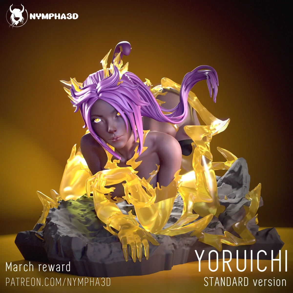 Yoruichi | Fan Art | 3D Printed Resin Model Garage Kit | *Un-Painted* | Nympha3D 3