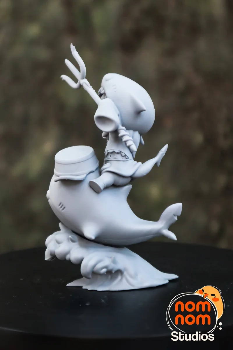 Chibi Gawr Gura | Fan Art | 3D Printed Resin Model Garage Kit | *Un-Painted* | Nomnom 5