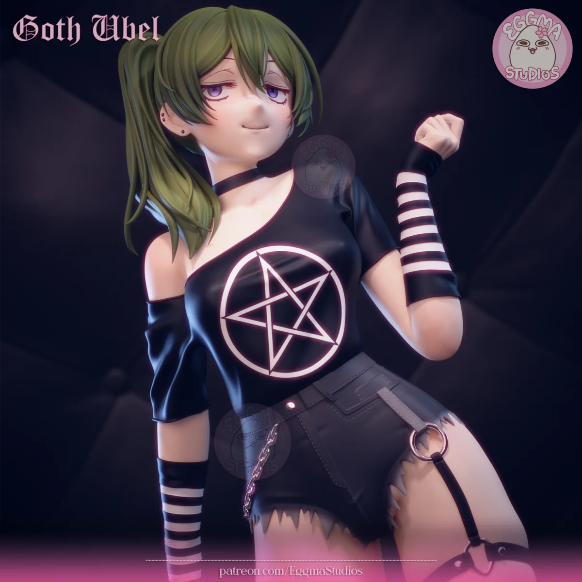 Goth Ubel | Fan Art | 3D Printed Resin Model Garage Kit | *Un-Painted* | EggmaStudios 5