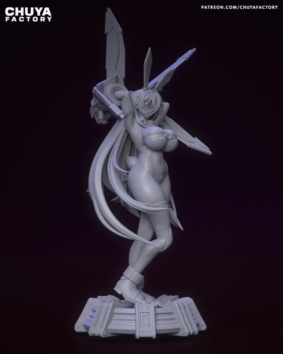 Mighty Bunny | Fan Art | 3D Printed Resin Model Garage Kit | *Un-Painted* | Chuya Factory 12