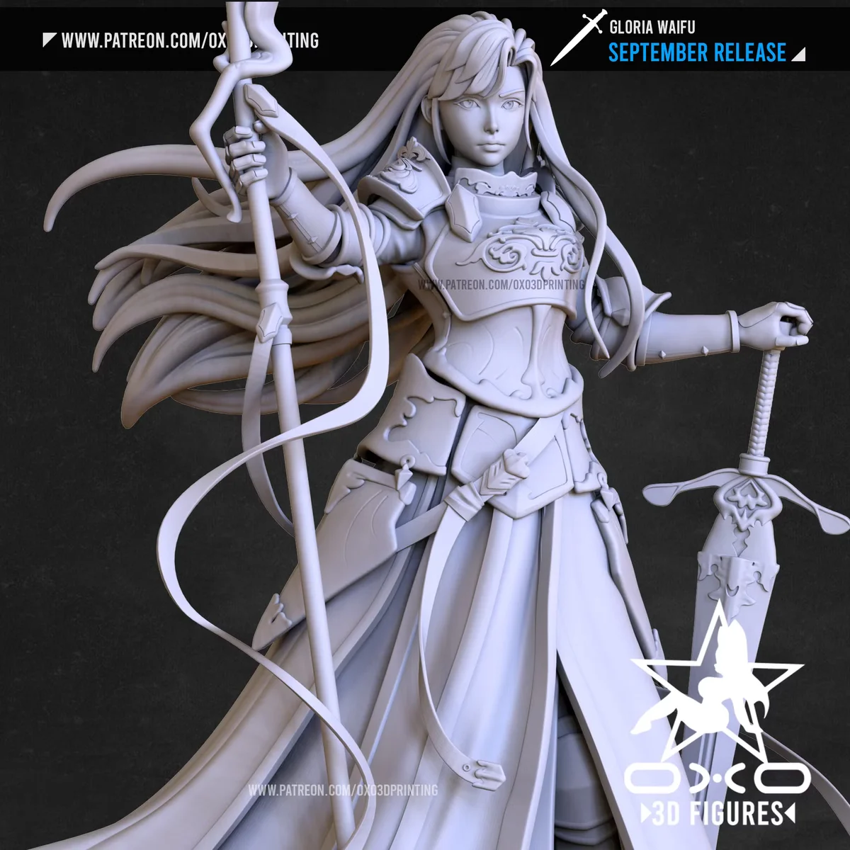 Gloria | Fan Art | 3D Printed Resin Model Garage Kit | *Un-Painted* | OXO3D 4