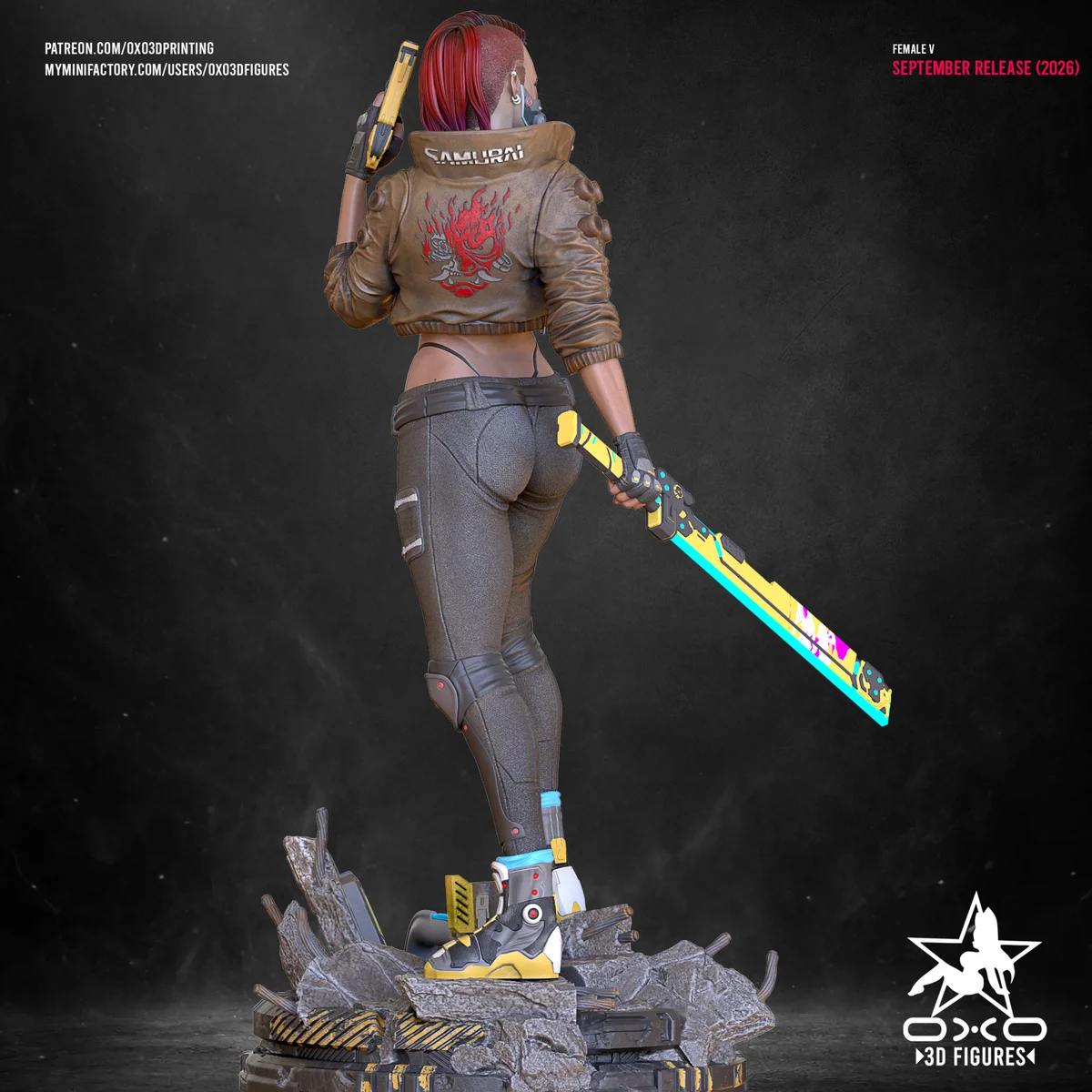 Female V | Fan Art | 3D Printed Resin Model Garage Kit | *Un-Painted* | OXO3D 8