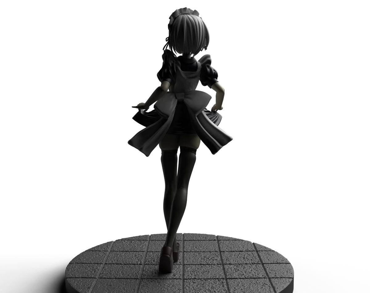Origami Tobiichi - Maid | Fan Art | 3D Printed Resin Model Garage Kit | *Un-Painted* | Yoru Studio 4