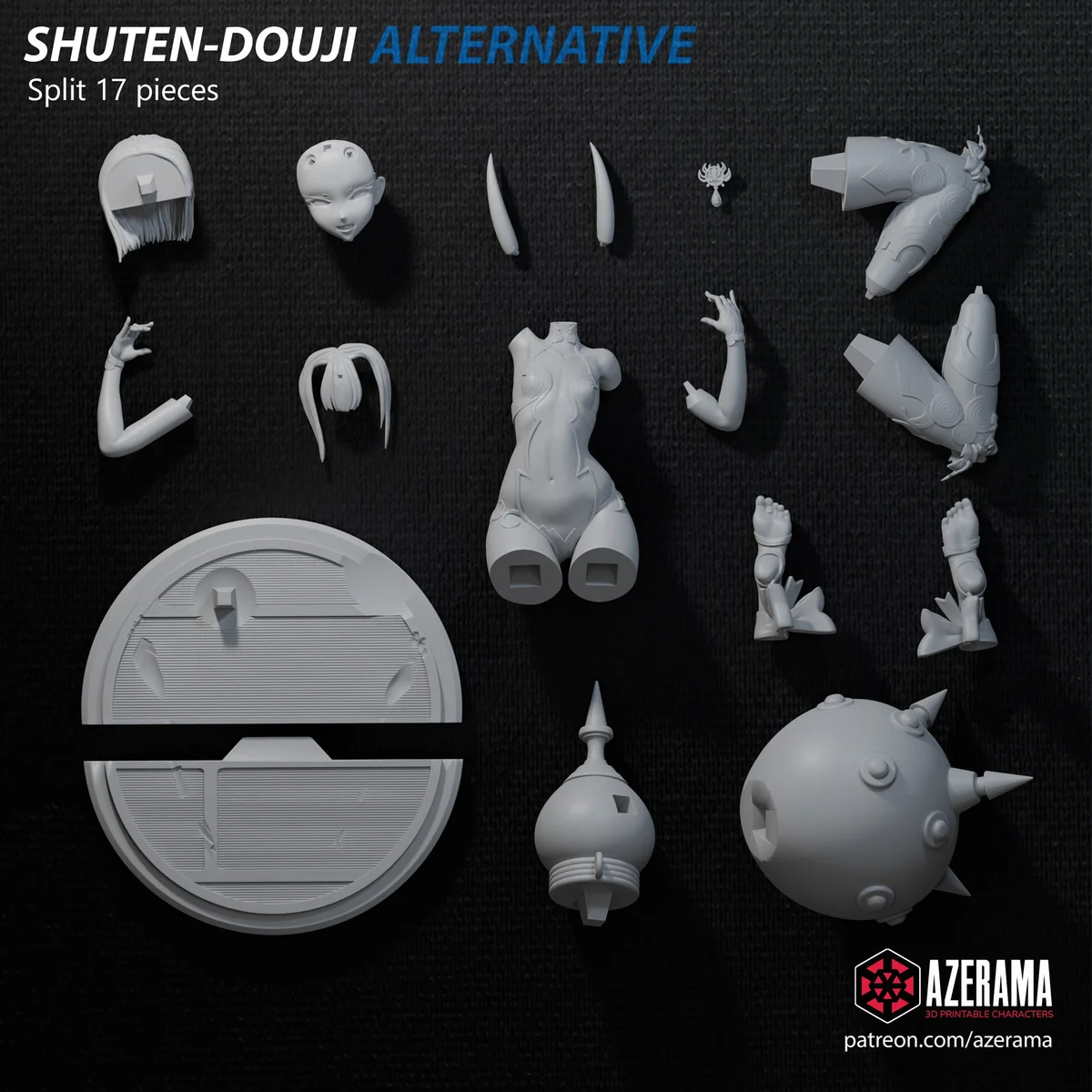 Shuten-Douji | Fan Art | 3D Printed Resin Model Garage Kit | *Un-Painted* | Azerama 7