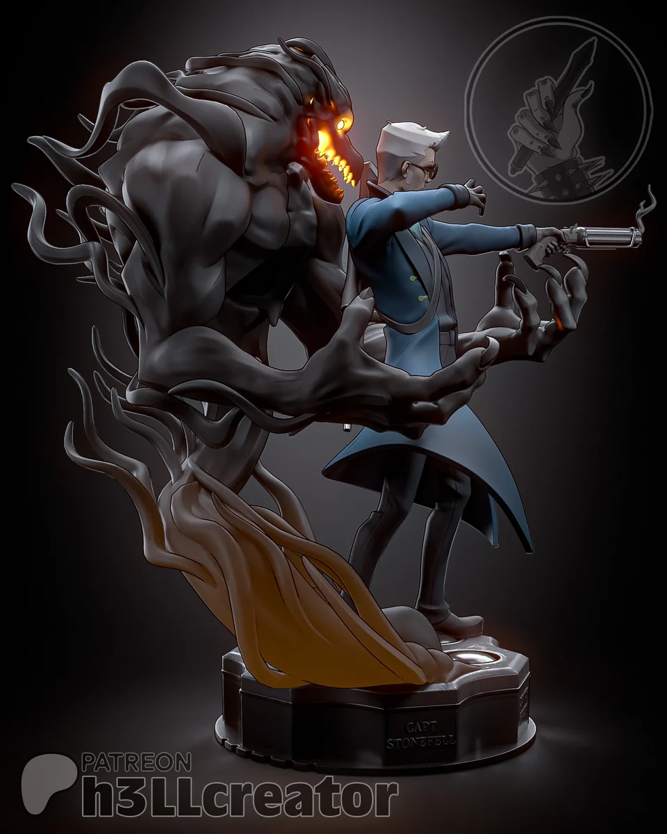 Percival de Rolo | Fan Art | 3D Printed Resin Model Garage Kit | *Un-Painted* | H3LL Creator 3