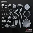 Koneko | Fan Art | 3D Printed Resin Model Garage Kit | *Un-Painted* | Azerama 5