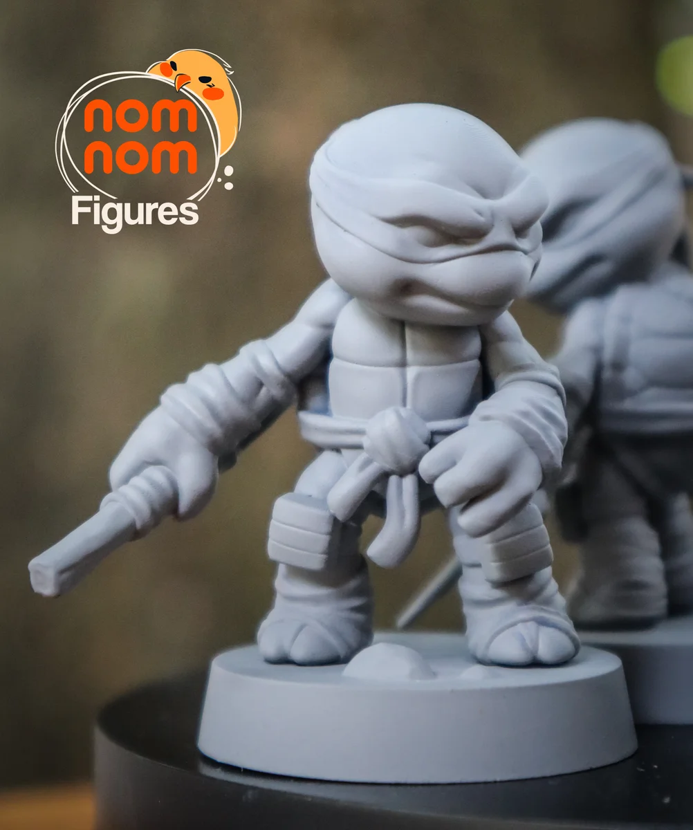 Chibi Ninja Turtles | Fan Art | 3D Printed Resin Model Garage Kit | *Un-Painted* | Nomnom 6