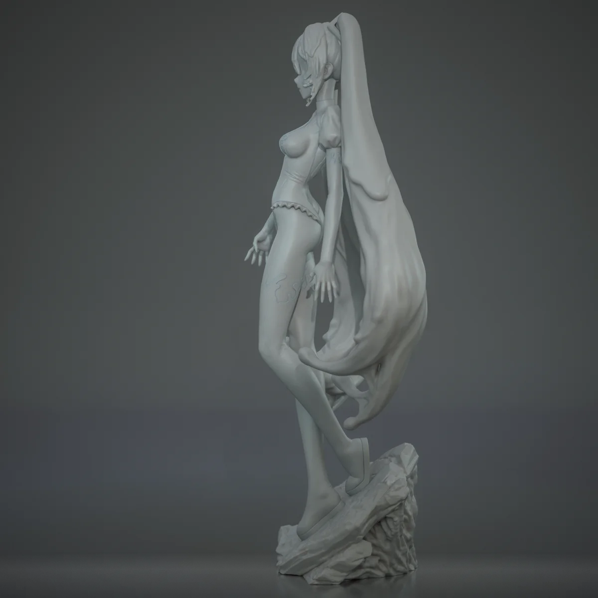 Venom Hatsune Miku | Fan Art | 3D Printed Resin Model Garage Kit | *Un-Painted* | Inari Figure 9