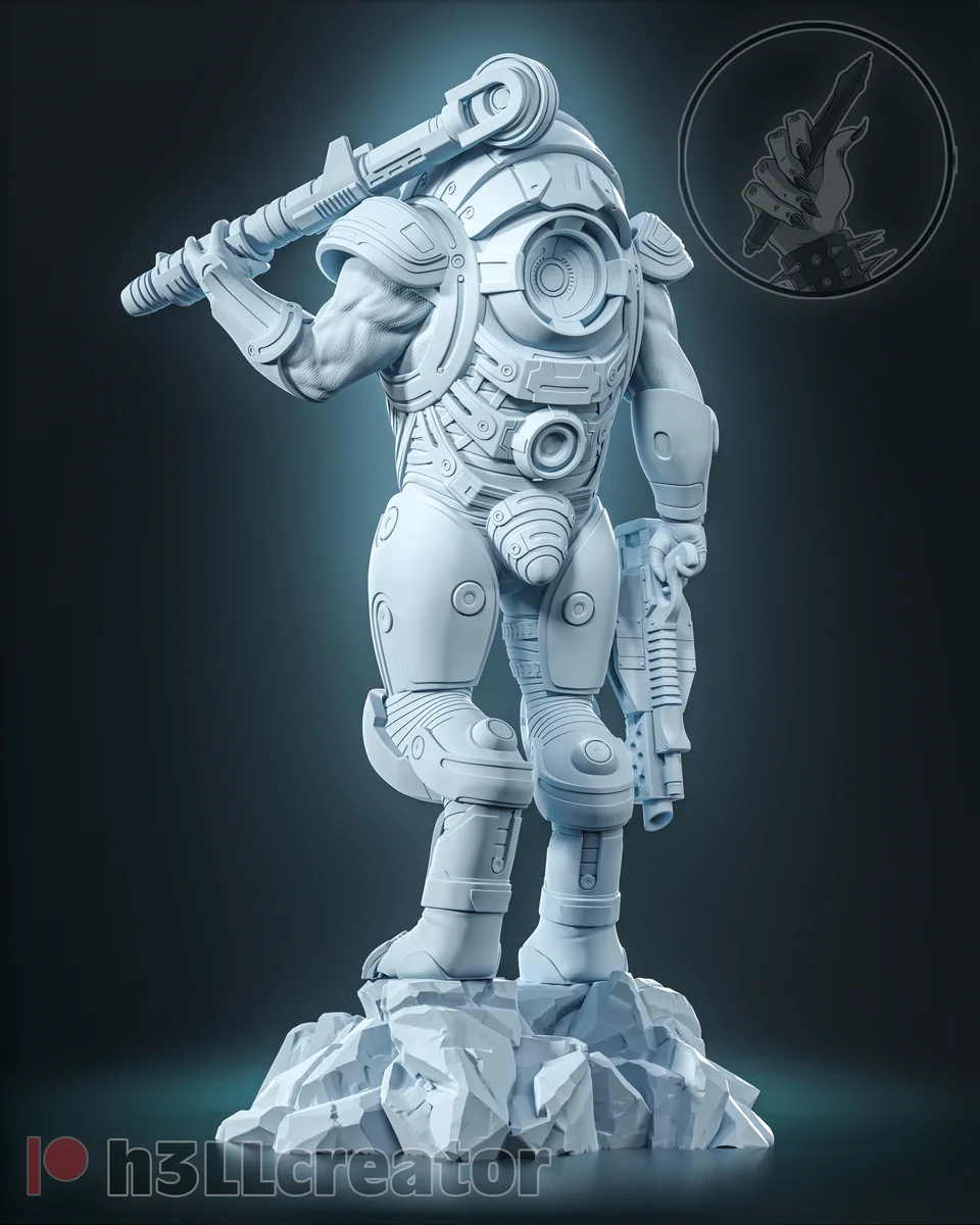 Grunt | Fan Art | 3D Printed Resin Model Garage Kit | *Un-Painted* | H3LL Creator 7