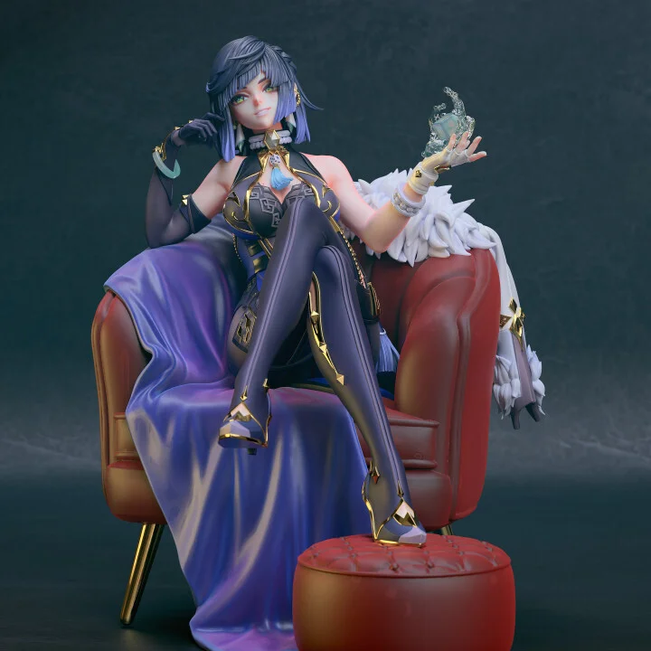 Yelan | Fan Art | 3D Printed Resin Model Garage Kit | *Un-Painted* | Chuya Factory 3