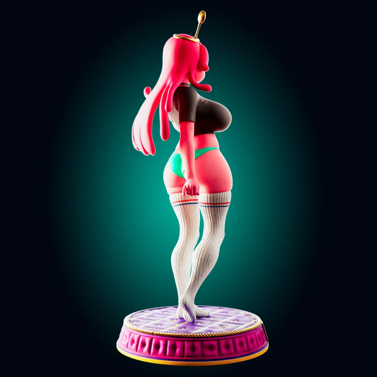 Princess BubbleGum Curvy Thicc | Fan Art | 3D Printed Resin Model Garage Kit | *Un-Painted* | Officer Rhu 2