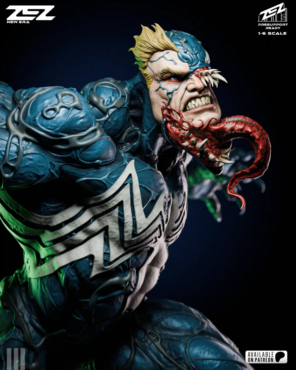 Venom | Fan Art | 3D Printed Resin Model Garage Kit | *Un-Painted* | ZEZ Studio 11