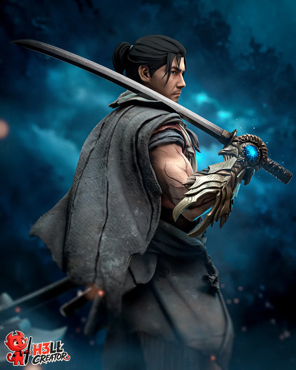 Musashi | Fan Art | 3D Printed Resin Model Garage Kit | *Un-Painted* | H3LL Creator 7