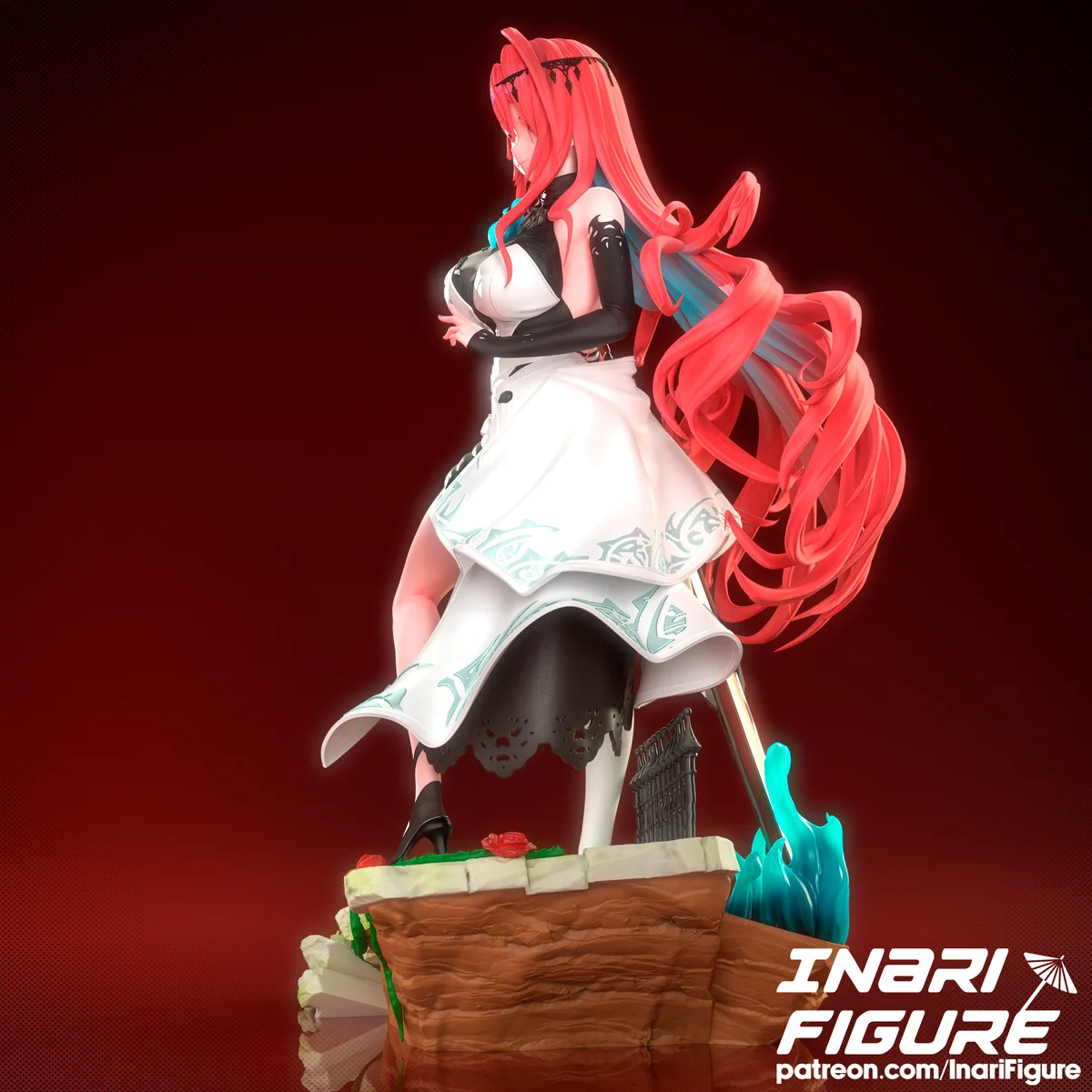 Elizabeth Rosebloodflame | Fan Art | 3D Printed Resin Model Garage Kit | *Un-Painted* | Inari Figure 6