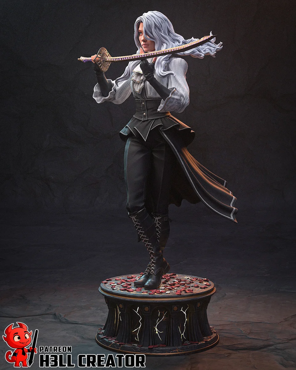 Maelle | Fan Art | 3D Printed Resin Model Garage Kit | *Un-Painted* | H3LL Creator 3