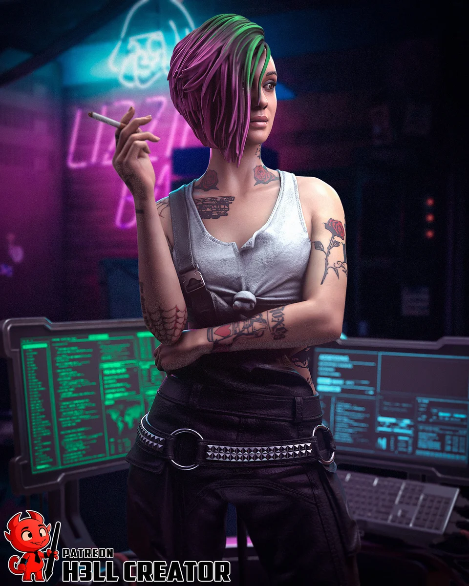 Judy Alvarez | Fan Art | 3D Printed Resin Model Garage Kit | *Un-Painted* | H3LL Creator