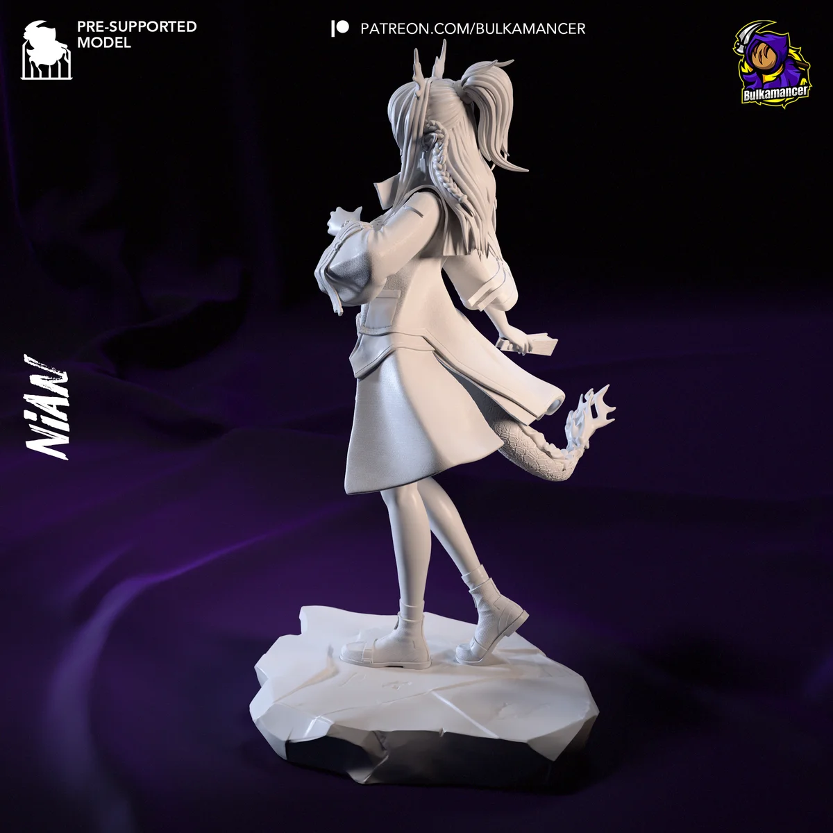 Nian | Fan Art | 3D Printed Resin Model Garage Kit | *Un-Painted* | Bulkamancer 8