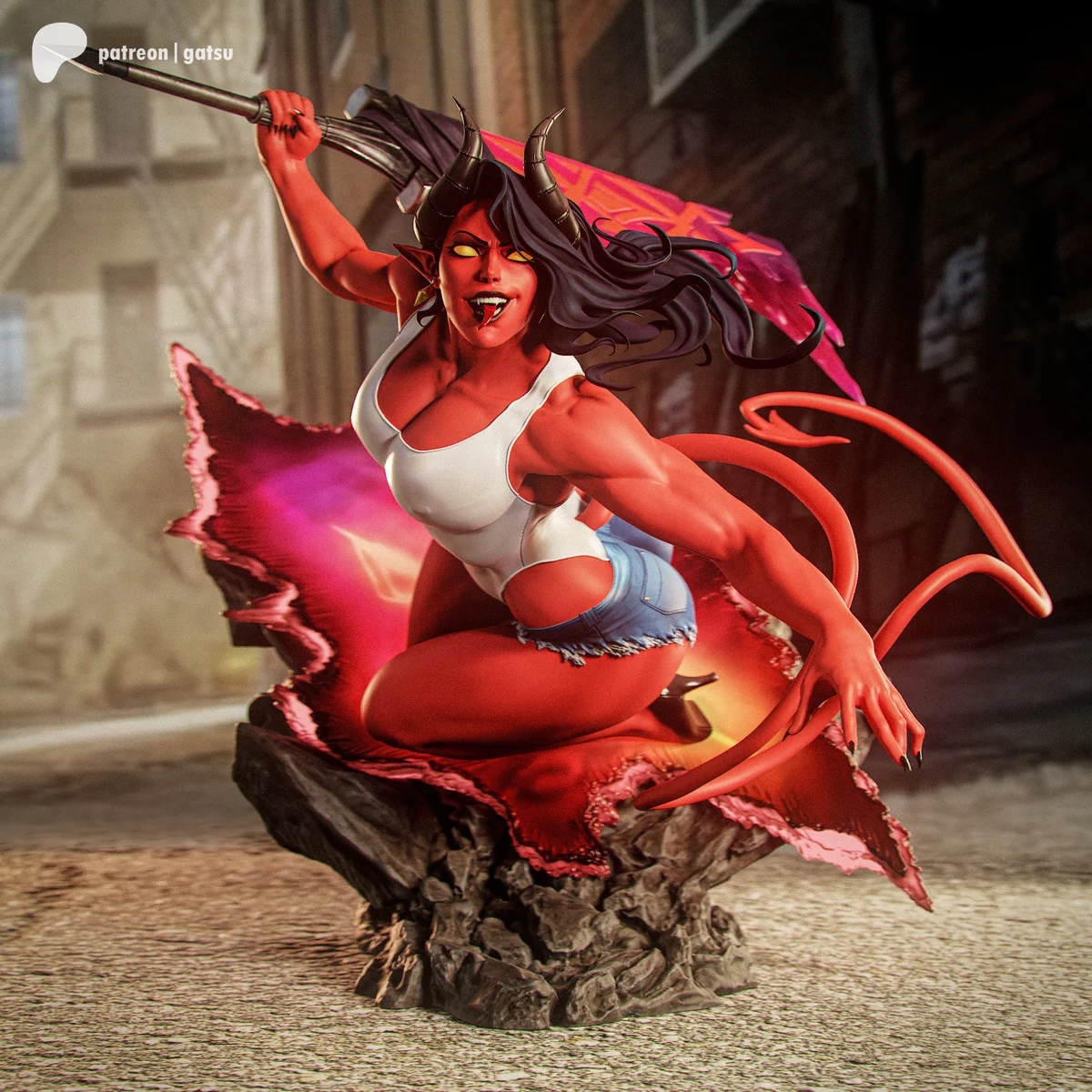 Malevola | Fan Art | 3D Printed Resin Model Garage Kit | *Un-Painted* | Gatsu Studios
