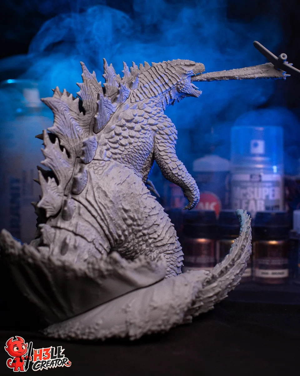 Godzilla | Fan Art | 3D Printed Resin Model Garage Kit | *Un-Painted* | H3LL Creator 12