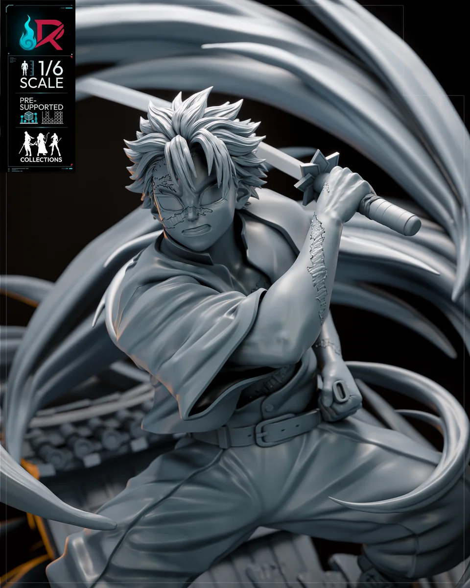 Sanemi Shinazugawa | Fan Art | 3D Printed Resin Model Garage Kit | *Un-Painted* | Rechtag 13