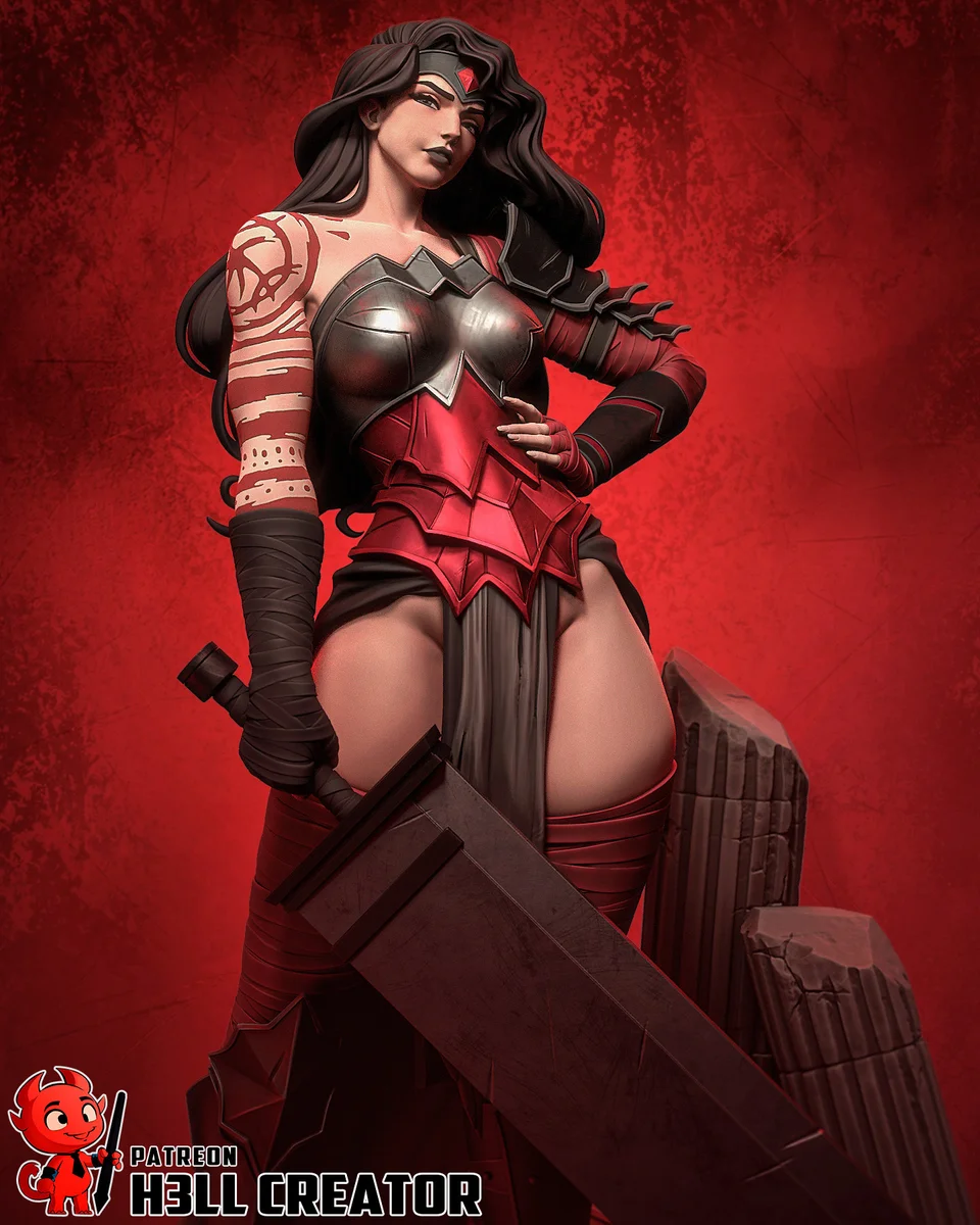Absolute Wonder Woman | Fan Art | 3D Printed Resin Model Garage Kit | *Un-Painted* | H3LL Creator
