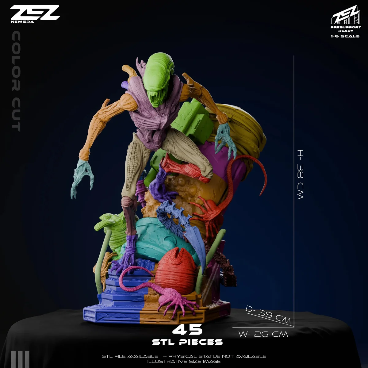 Xenomorph | Fan Art | 3D Printed Resin Model Garage Kit | *Un-Painted* | ZEZ Studio 17