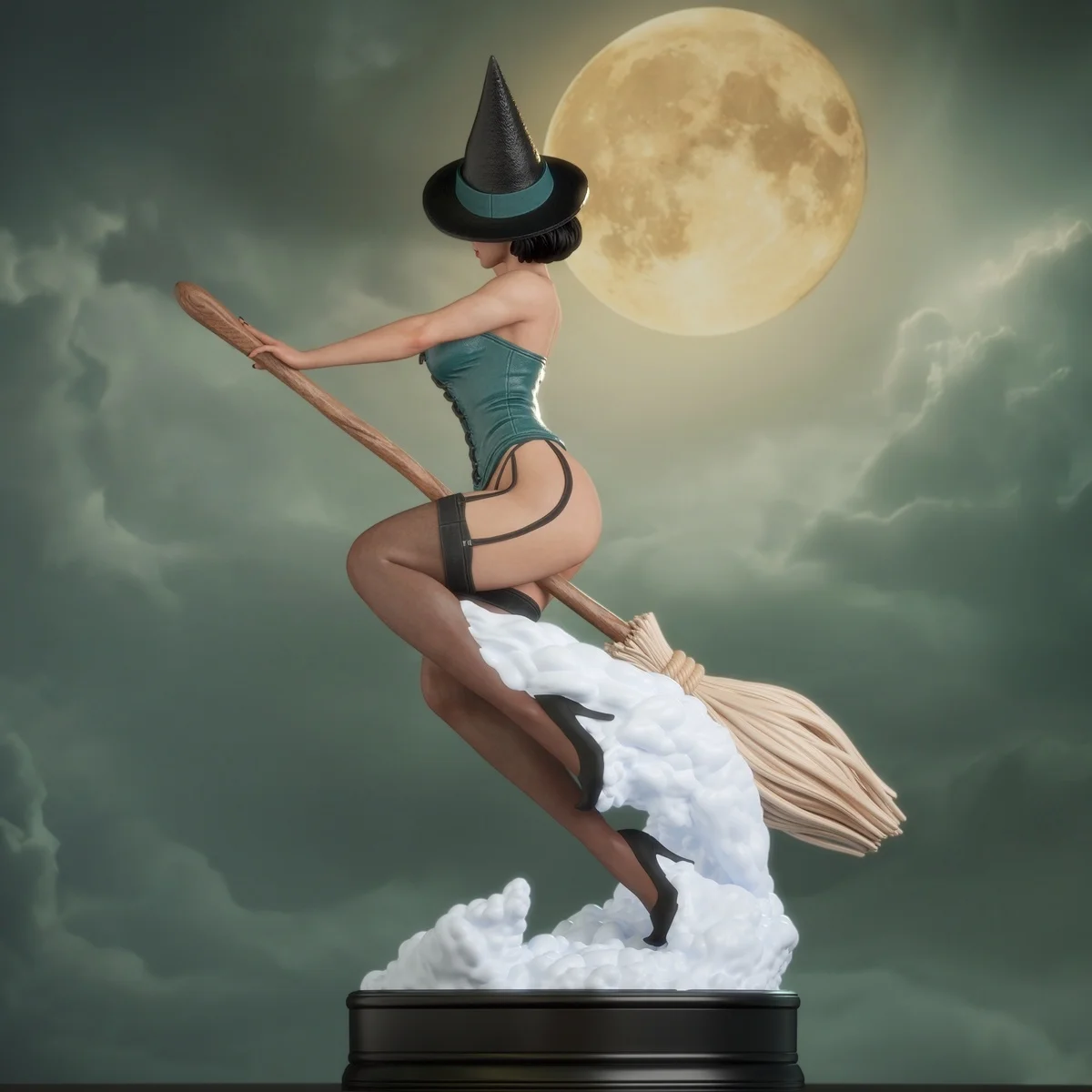 Witch Bombshell | Fan Art | 3D Printed Resin Model Garage Kit | *Un-Painted* | Abe3D 5
