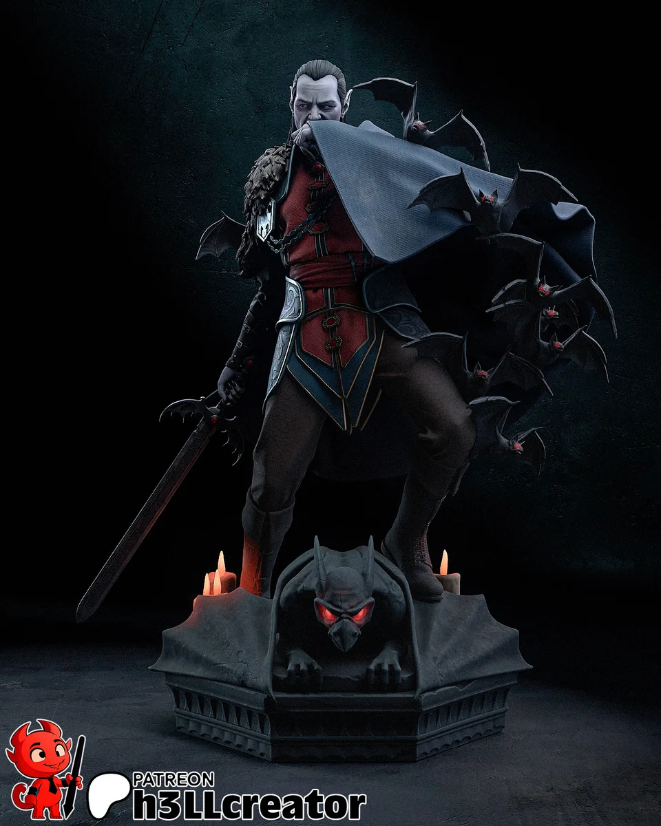 Strahd von Zarovich | Fan Art | 3D Printed Resin Model Garage Kit | *Un-Painted* | H3LL Creator 4