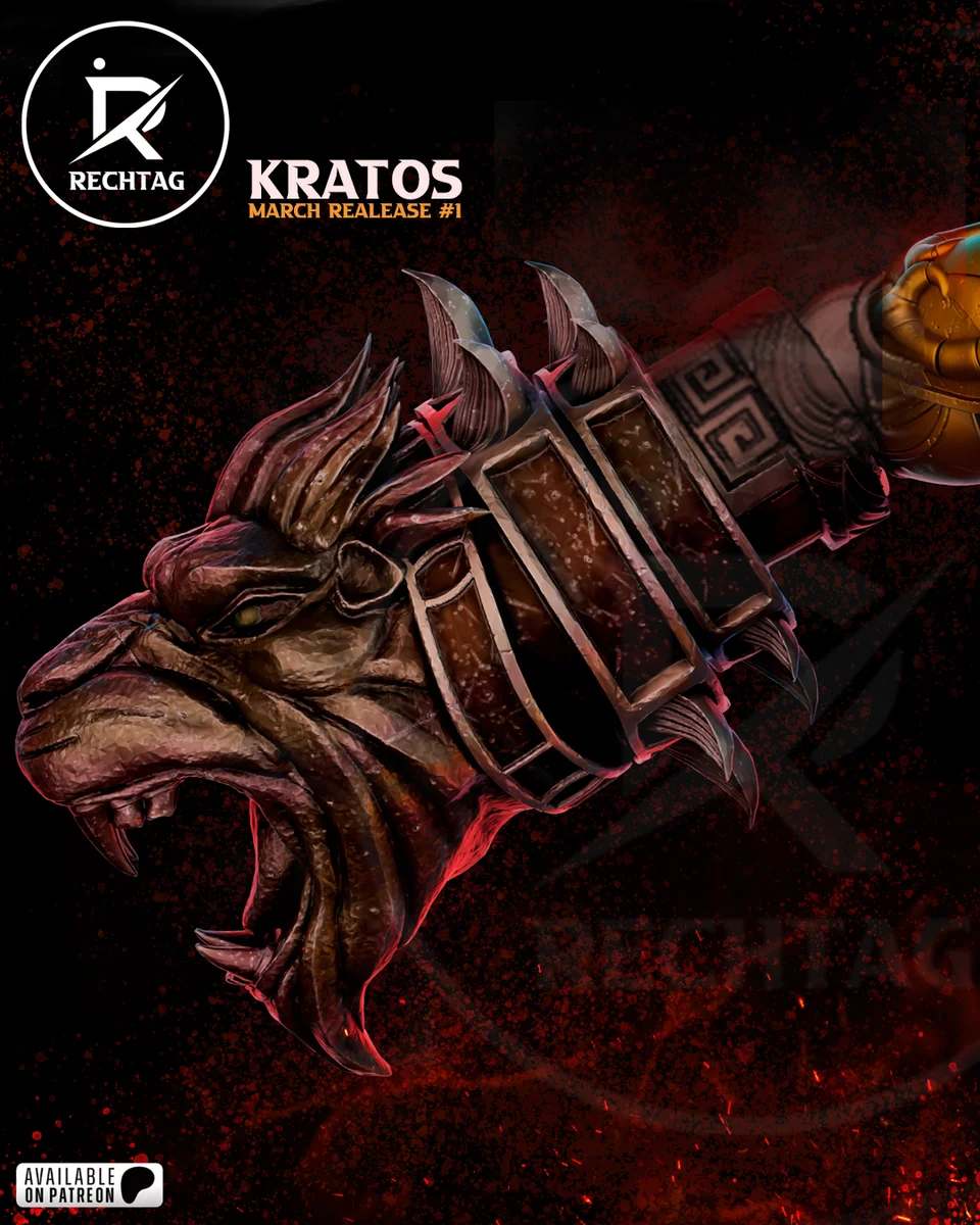Kratos | Fan Art | 3D Printed Resin Model Garage Kit | *Un-Painted* | Rechtag 6